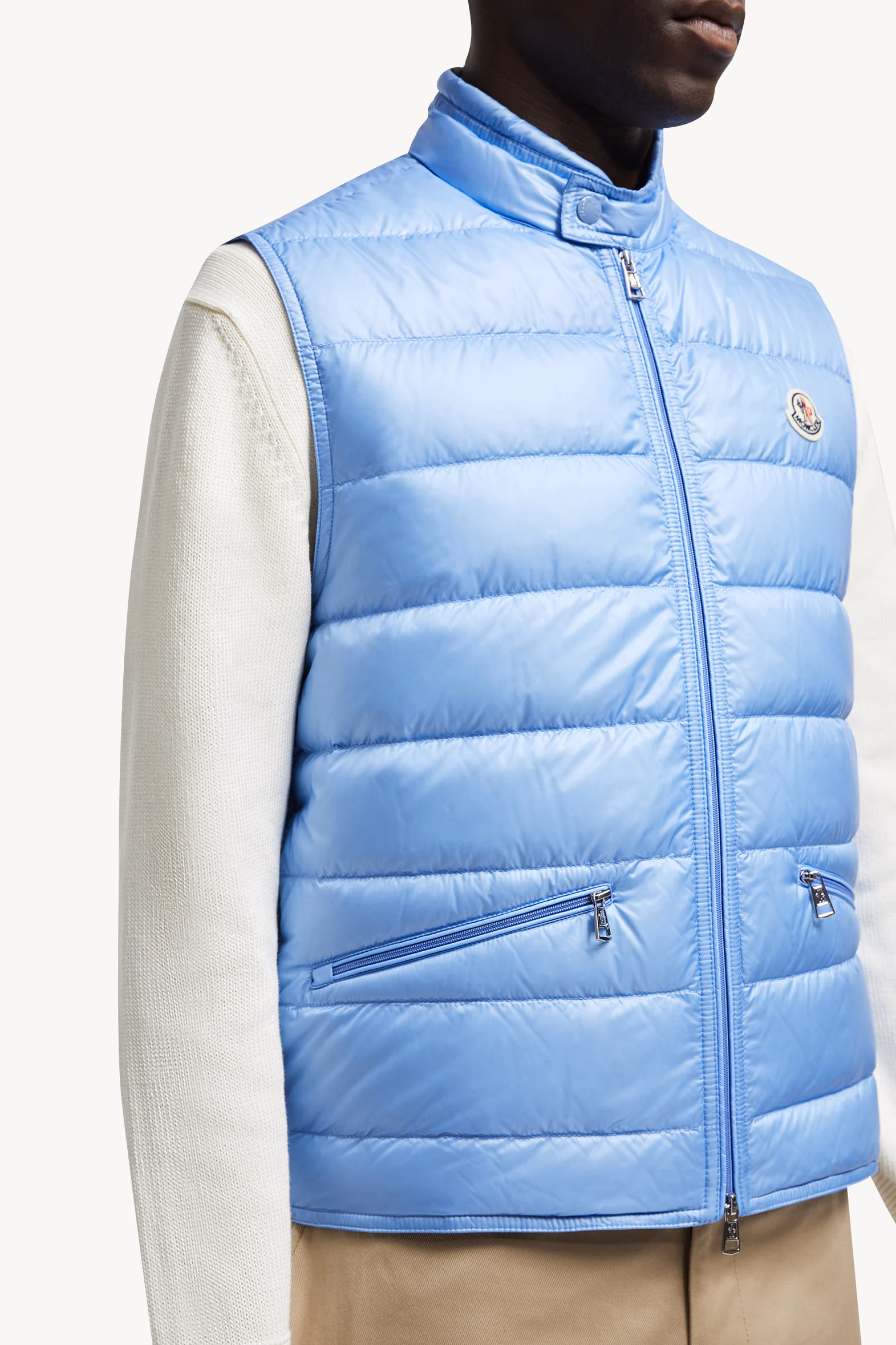 Chaleco plumífero plegable Gui Hombre Azul claro Moncler 6